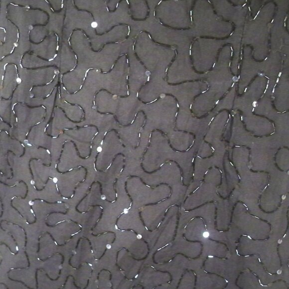 Patra Stenay, Bead, Sequin, Gold Black Dress 14 W - Picture 6 of 11